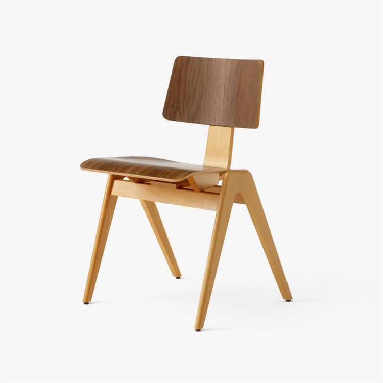 Andtradition Daystak Side Chair RD1 - Beech & Walnut