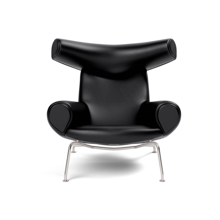 Fredericia Furniture Wegner Ox Chair 1000 Lænestol, Primo 88 Black