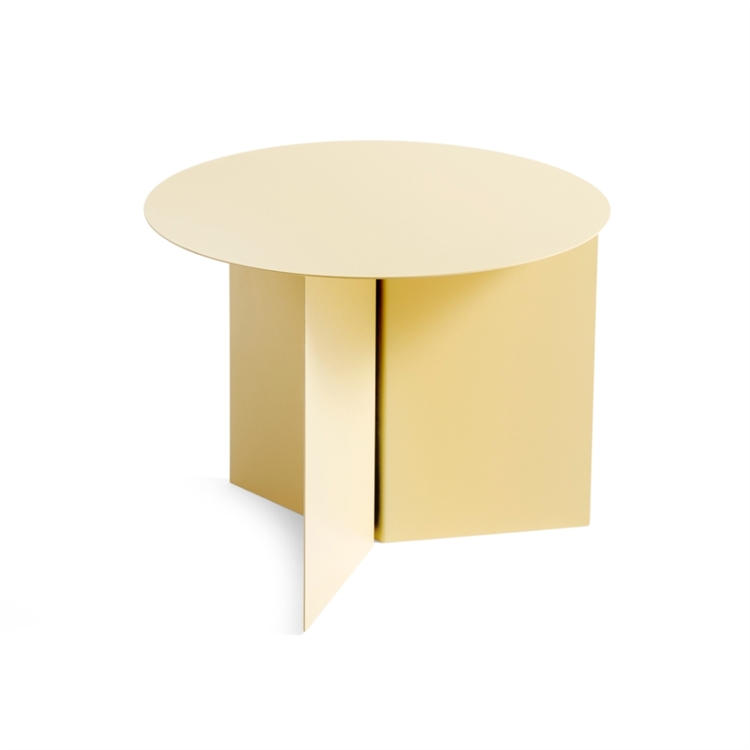 HAY Slit Table Round - Light Yellow