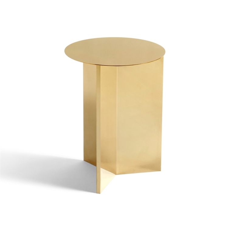 HAY Slit Table Round High - Brass