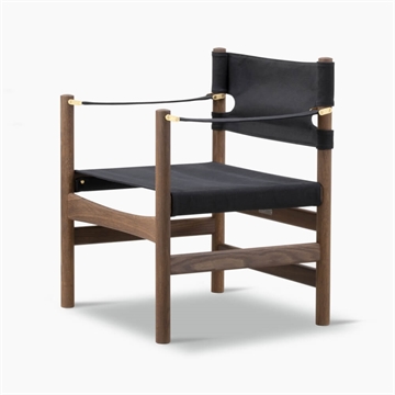 Fredericia Furniture Canvas 21 Chair - Black Canvas / Smoked Oak Oiled