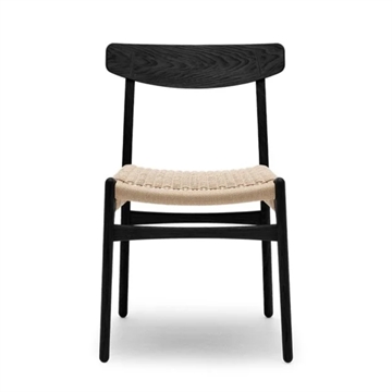 Carl Hansen & Søn CH23 Spisebordsstol - Sort Eg/Naturflet