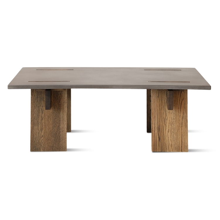 Eberhart Arnold Coffee Table, Dark Concrete / Dark Oak - vinkel 2