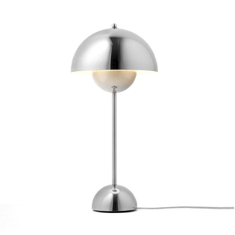 Verner Panton Flowerpot VP3 Bordlampe Polished Stainless