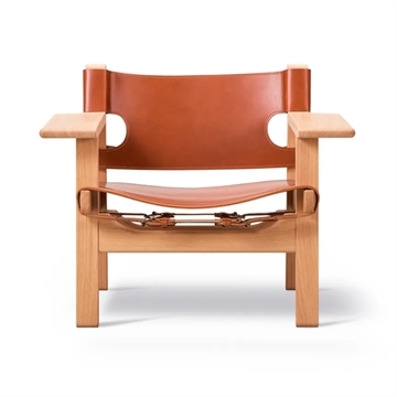 Fredericia Furniture Den Spanske Stol BM 2226 - Cognac Læder / Eg Lys Olie