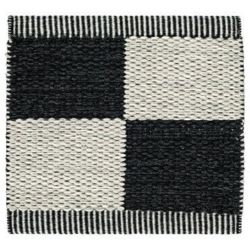 Kasthall Checkerboard Icon Tæppe - 165x240 Midnight Black 554