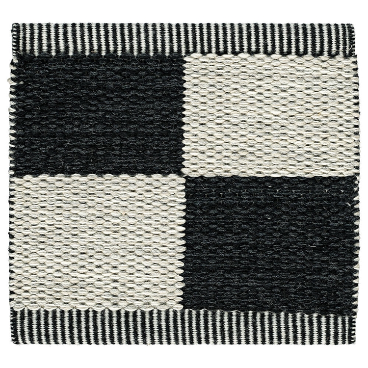 Kasthall Checkerboard Icon Tæppe - 195x300 Midnight Black 554