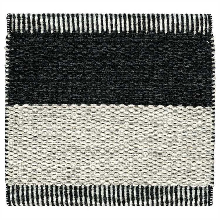 Kasthall Wide Stripe Icon Tæppe - 85x200 Midnight Black 554