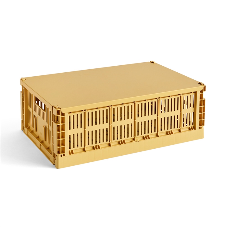 Hay Colour Crate Lid Large - Golden Yellow