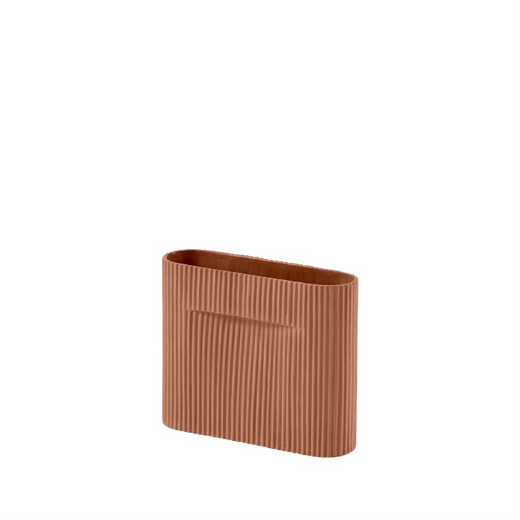 Muuto Ridge Vase H16,5 cm - Terracotta