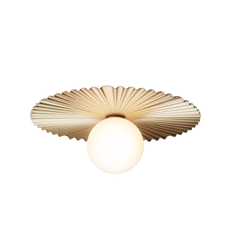 Nuura Liila Muuse Væg-/Loftlampe Medium - Nordic Gold/Opal