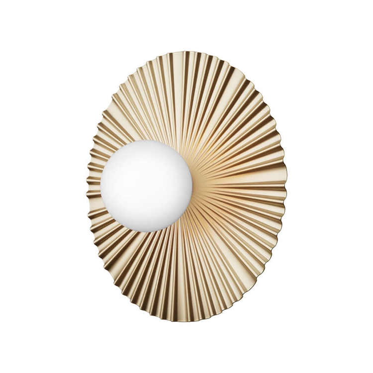 Nuura Liila Muuse Væg-/Loftlampe Medium - Nordic Gold/Opal