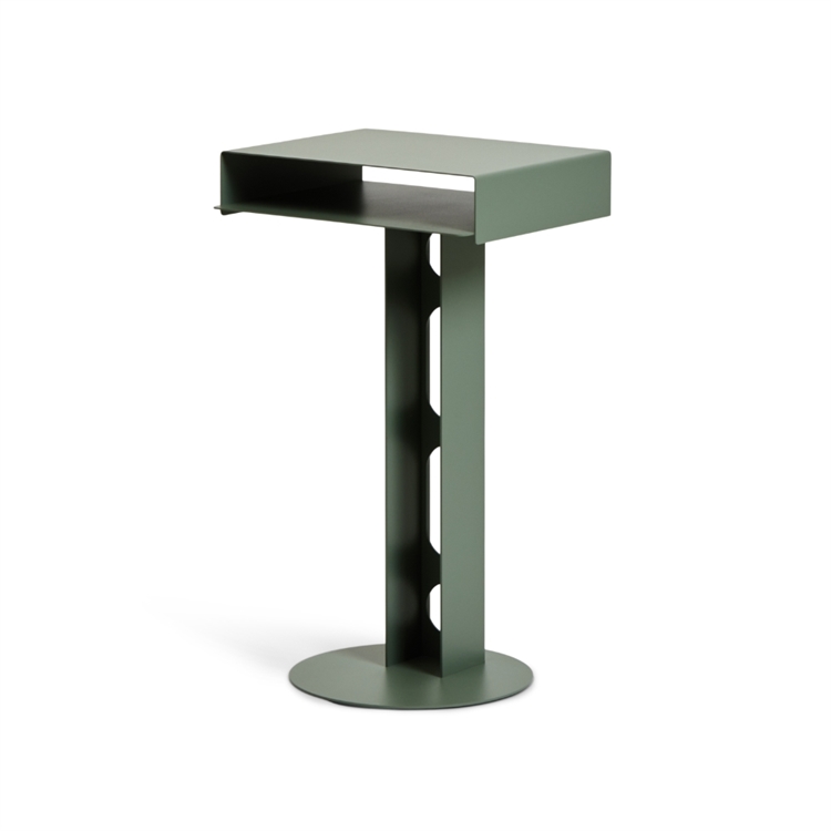 Pedestal Sidekick Table - Mossy Green