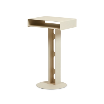 Pedestal Sidekick Table - Pearl