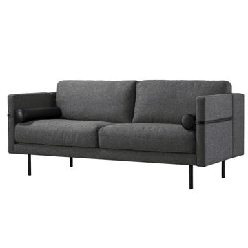 Tidlös sofa model Rika - Cyber stof mørkegrå