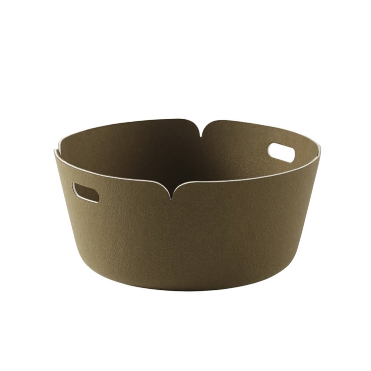 Muuto Restore Rund Kurv - Brown Green