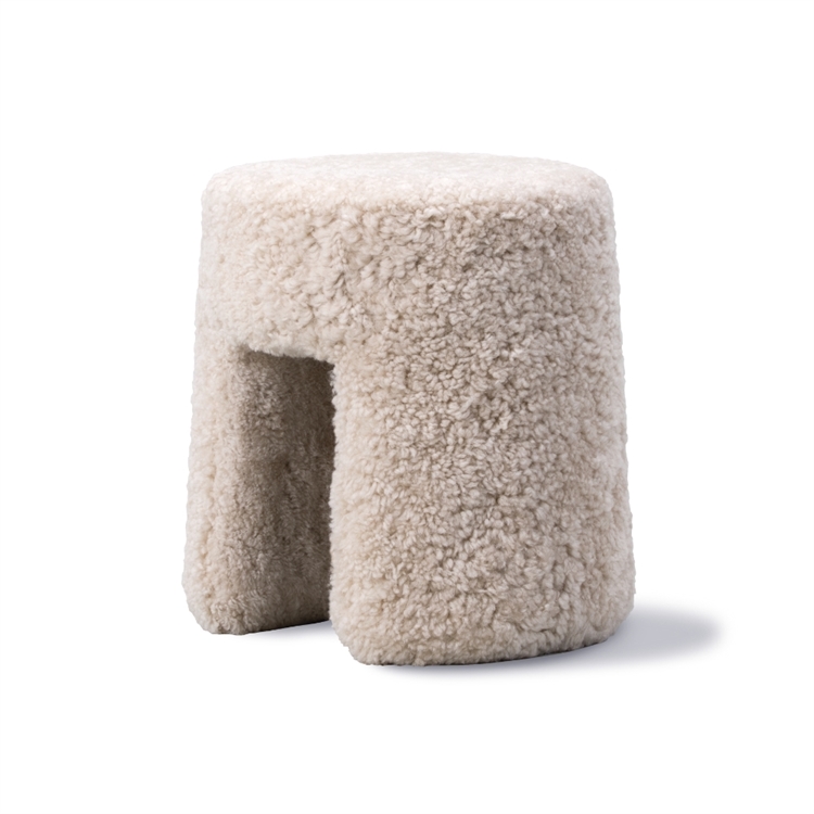 Frederica Furniture Sequoia Puf - Sheepskin Moonlight