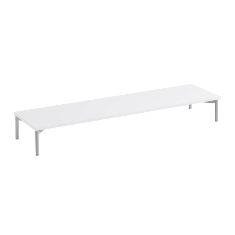 Muuto Stacked Podium m. Tube Base - 131 x 35 x 17 cm - White/Grey