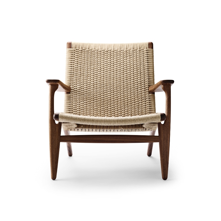 Carl Hansen & Søn CH25 Wegner Loungestol - Valnød Olie/Naturflet